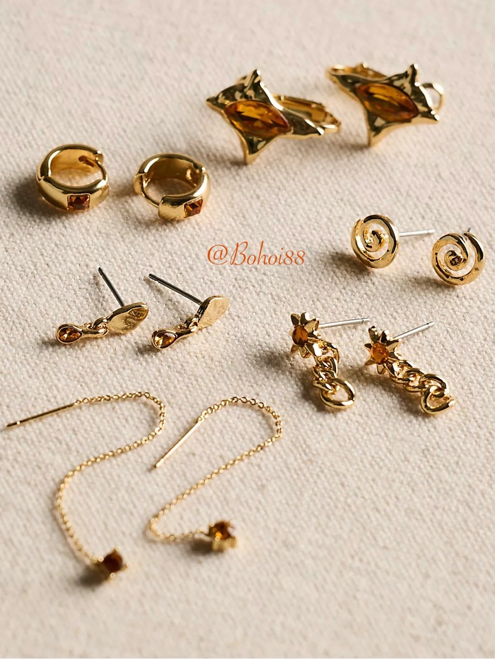 NEW Free People Baez Gold Plated Earrings